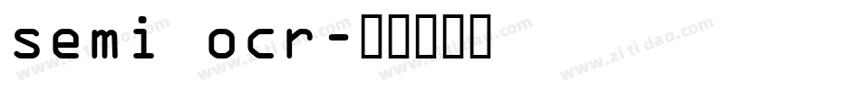 semi ocr字体转换